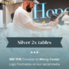 silver package 2x tables for the hope fair